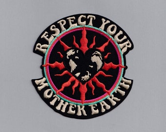 Large Embroidered Iron-on Protect Your Mother Earth Patch Applique Environmentalist Eco Activist