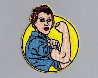 Large Rosie The Riveter Patch Applique Feminist Strong Woman Patch