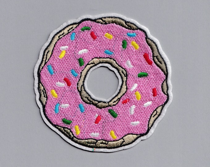 Larged Ice Donut Embroidered Iron-on Patch Applique