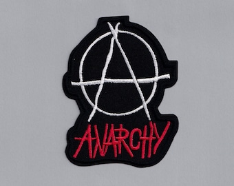 Embroidered Anarchy Symbol Patch Iron on Anarchism Protest Circle-A Protest Applique Patch