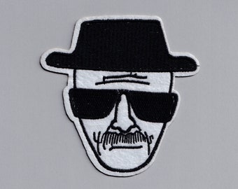 Large Walter White Breaking Bad Patch Iron On or Sew On Applique Badge Heisenberg