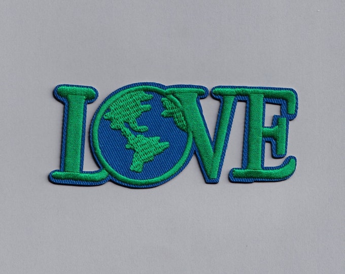 Love Earth Embroidered Iron-on Environmentalist Patch Applique Eco Activist