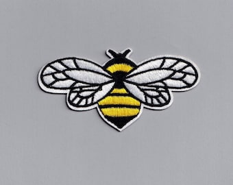 Embroidered Iron On Bumblebee Patch Applique Honey Bee Patch
