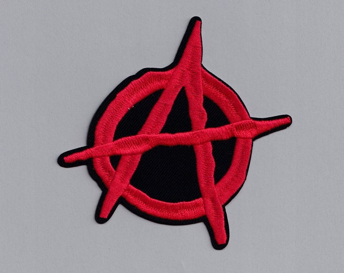Anarchy Symbol Anarchist Iron On Patch Protest Circle A Anarchism Clothing Patch Applique