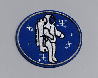 Large Astronaut Space Patch Applique Embroidered Iron On Sew On Space Travel Patch