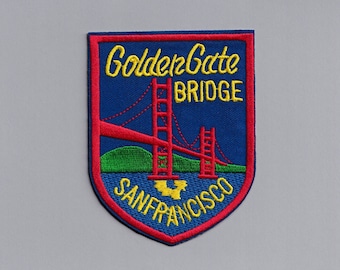 Broderad stryk-på-lapp San Francisco Golden Gate-bron Reselapp USA
