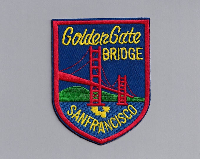 Embroidered Iron On San Francisco Golden Gate Bridge Patch Travel USA Patch