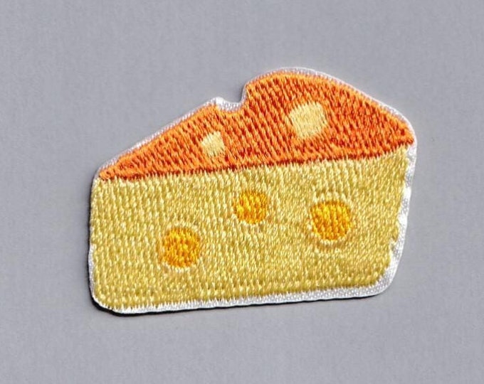 Cute Petite Cheese Wedge Patch Applique Iron-on Embroidered Cheese Patches