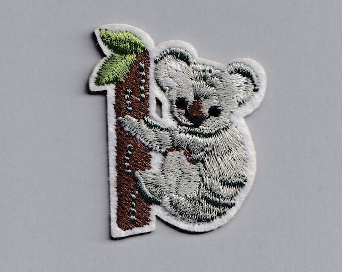 Embroidered Iron-On Koala Bear Patch Applique
