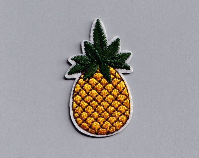 Cute Petite Pineapple Patch Embroidered Iron-on Applique