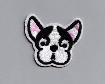 Embroidered Boston Terrier Puppy Dog Breed Patch Jacket Applique Iron On Sew USA Embroidered Boston Terrier Puppy Dog Breed Patch Jacket Applique Iron On Sew USA