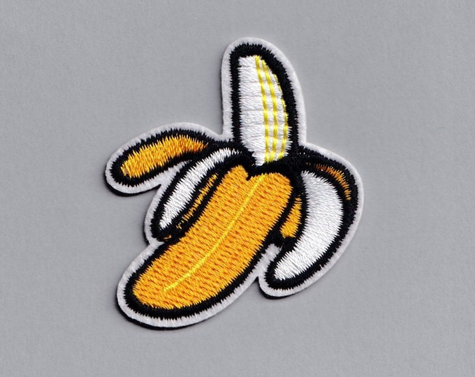 Cute Embroidered Peeled Banana Patch Iron-on Fruit Applique Patch