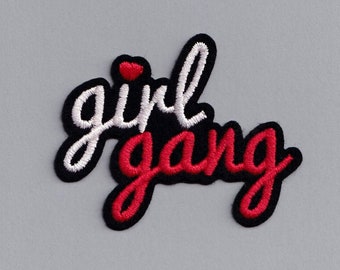 Cute Embroidered Girl Gang Patch Iron On Applique For Clothing Feminist Feminist Girl Power