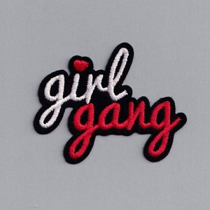 Cute Embroidered Girl Gang Patch Iron On Applique For Clothing Feminist Feminist Girl Power