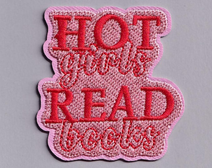 Hot Girls Read Books Patch Iron-on Embroidered Book Lovers Applique Patches