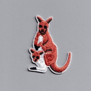 Toppa ricamata termoadesiva con canguro Joey, animali