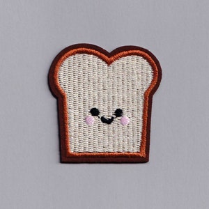 Scheibe Toast Patch Applikation Gestickte Kawaii Toast Patches