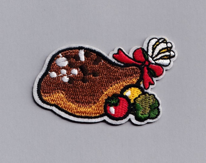 Christmas Turkey Patch Iron-on Embroidered Xmas Thanksgiving Turkey Applique Patches