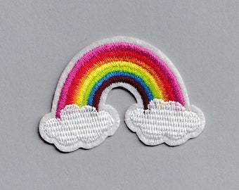 Cute Petite Rainbow Patch Embroidered Patch for Kids Clothing or Hole Repair Childrens Rainbow Applique