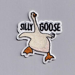 Silly Goose-patch Opstrijkbare geborduurde grappige ganzenpatches