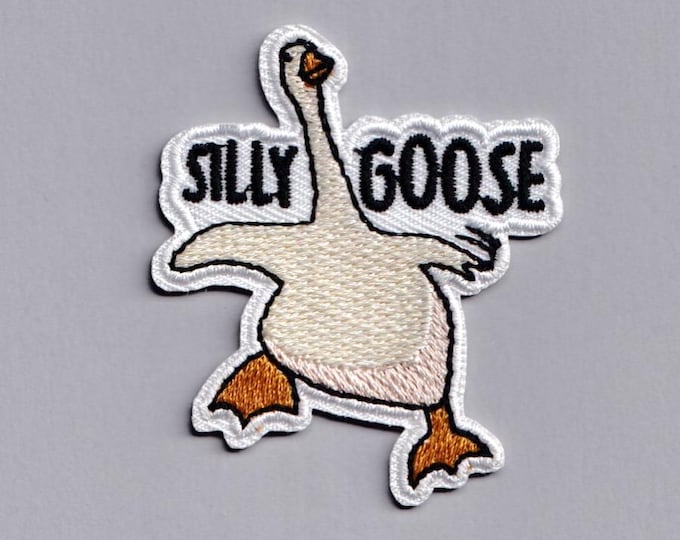Silly Goose Patch Iron-on Embroidered Funny Geese Patches