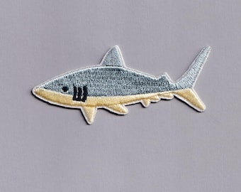 Great White Shark Patch Iron-on Embroidered Shark Applique Patches