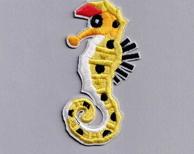 Large Seahorse Patch Iron-on Embroidered Seahorse Applique Patches
