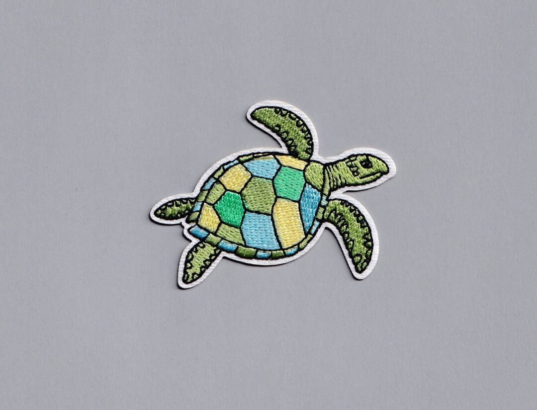 Petite Cute Turtle Patch Embroidered Iron on Tortoise Patch Applique - Etsy