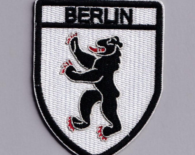 Berlin City Crest Patch Iron-on Embroidered Germany Travel Patch Applique