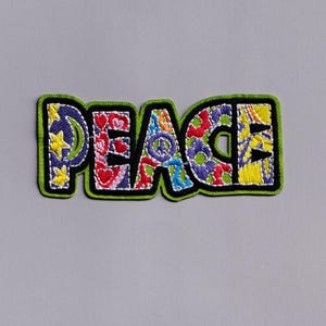 Gestickter Hippy Peace Aufnäher zum Aufbügeln Gestickte Peace Applikation