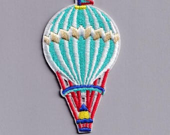 Vintage Style Hot Air Balloon Patch Iron-on Embroidered Hot Air Balloon Applique Patches