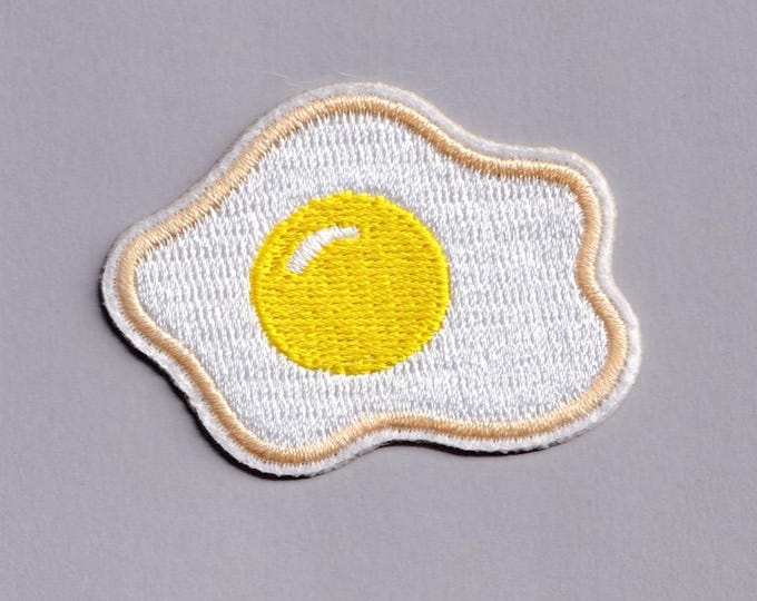 Fried Egg Patch Iron-on Embroidered Egg Applique Patches