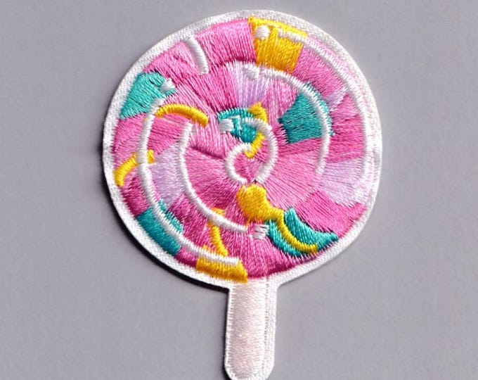 Colourful Lollipop Patch Kids Iron-on Embroidered Lollipop Candy Applique Patches