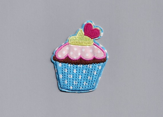 Set Of 3 Cupcakes Iron/ Sew On Full Embroidered Patch Appliqués Badge - UK - Foto 14
