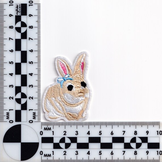 Patch écusson à coudre Petit lapin, gris clair | Tissus Hemmers