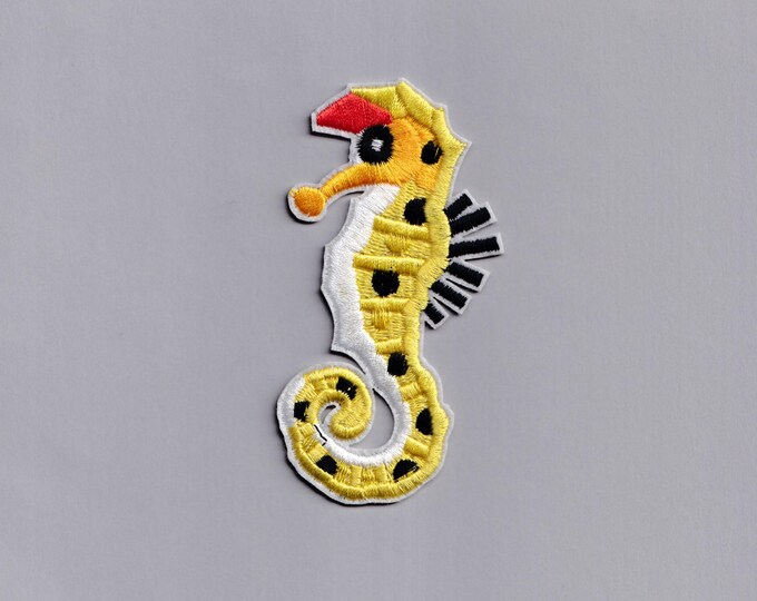 Large Seahorse Patch Iron-on Embroidered Seahorse Applique Patches