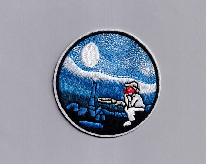 Vincent Van Gogh Patch Iron-on Embroidered Van Gogh Starry Night Applique Patches