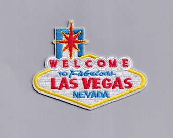 Welcome To Las Vegas Patch Iron-on Embroidered US Travel Patch Applique