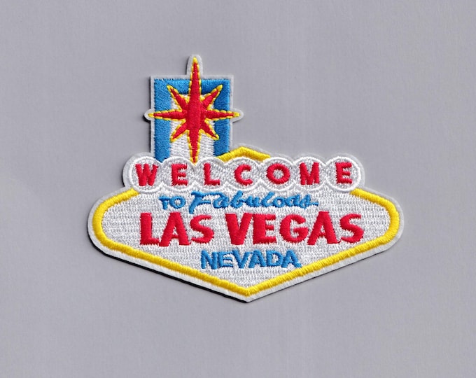Welcome To Las Vegas Patch Iron-on Embroidered US Travel Patch Applique