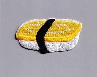 Tamago Sushi Patch Iron-on Embroidered Sushi Applique Patches Japanese Food S4