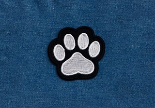 Toppe Termoadesive Rotonde Con Zampa Di Cane Finally Home - Adesivo Stoffa Ferro Da Stiro Per Abbigliamento DIY