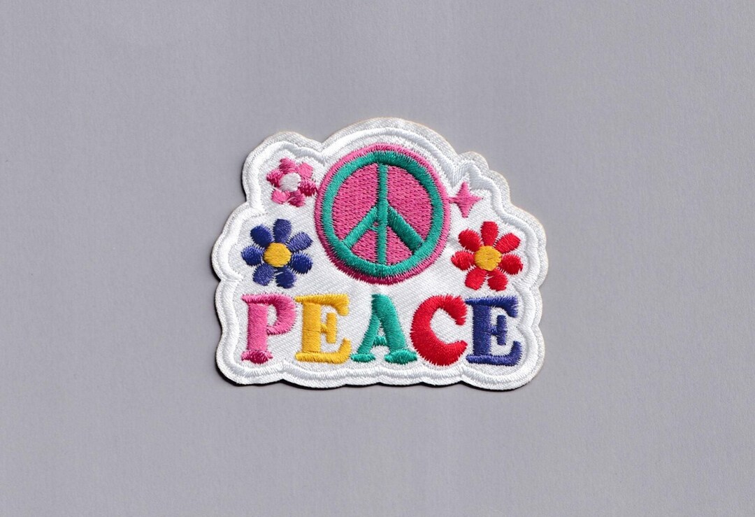 Patch Peace Termoadesivo &ndash; Simbolo Pace Hippie NagaPatches &ndash; Transfer Per Stoffa