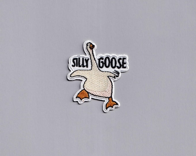 Silly Goose Patch Iron-on Embroidered Funny Geese Patches