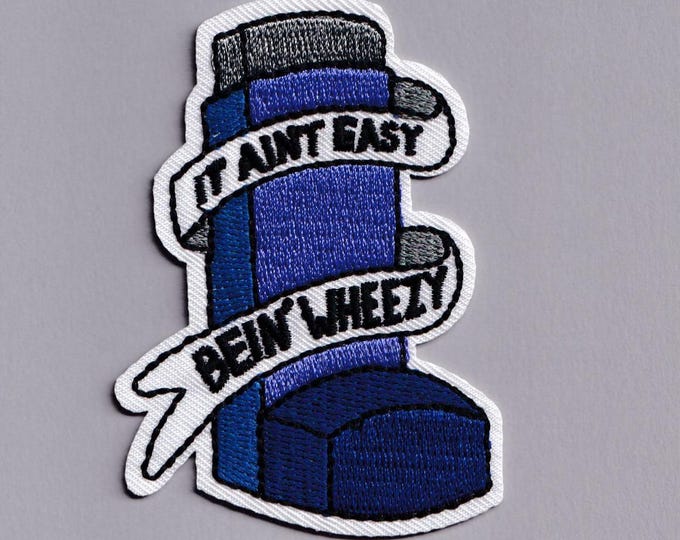 Asthma Inhaler Patch Iron-on Embroidered Asthmatic Applique Patches