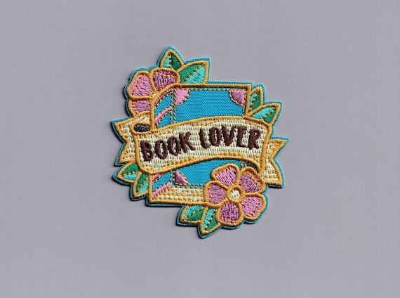 Embroidered Iron-on Book Lover Patch Applique Reading Gift