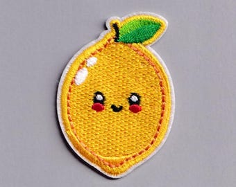 Cute Lemon Patch Iron-on Embroidered Iron-on Embroidered Kawaii Style Applique Patches