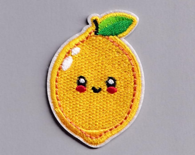 Cute Lemon Patch Iron-on Embroidered Iron-on Embroidered Kawaii Style Applique Patches