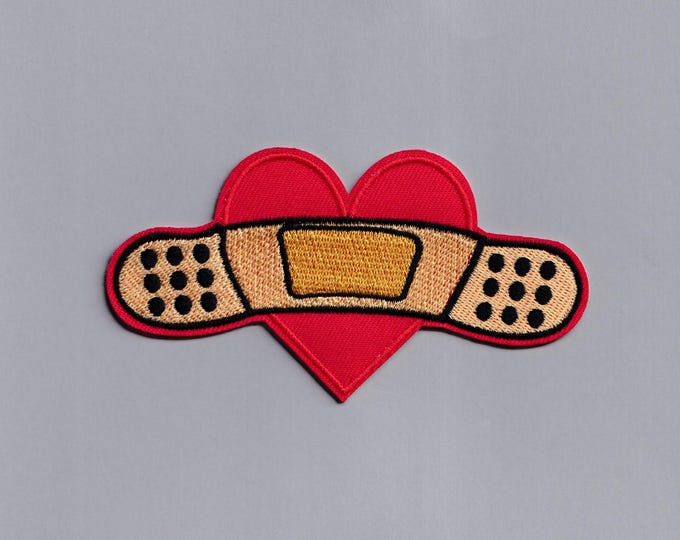 Broken Heart Patch Iron-on Embroidered Mended Heart Patches