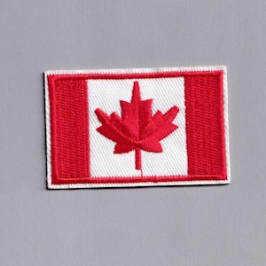 Canada Flag Patch Iron-on Embroidered Canadian Flag Travel Applique Patches