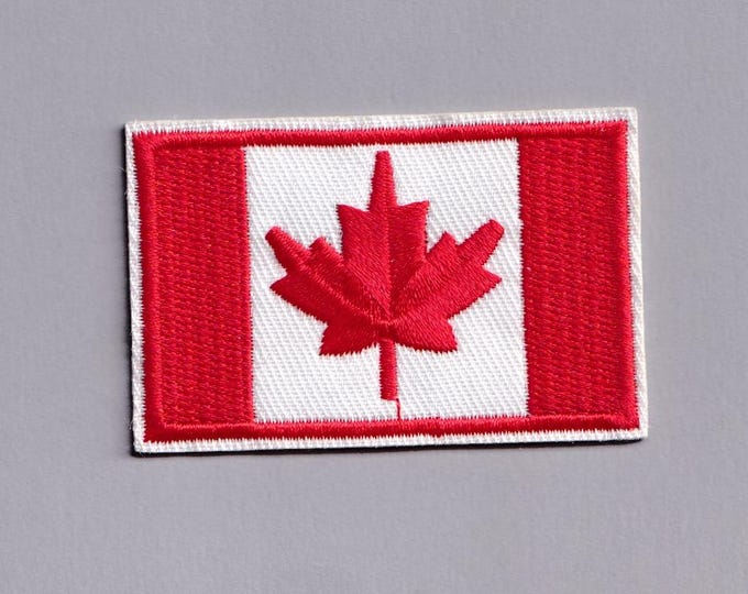 Canada Flag Patch Iron-on Embroidered Canadian Flag Travel Applique Patches